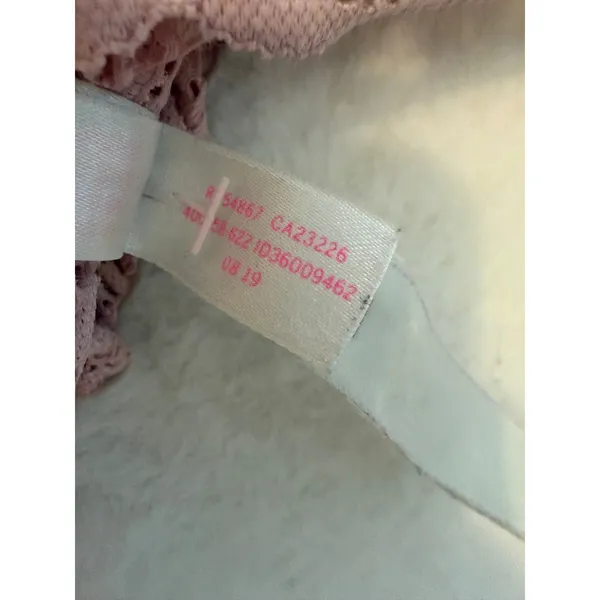 PINK Victoria's Secret Lace Bralette Womens Small Dusty Rose Strappy Back Pink - Image 3