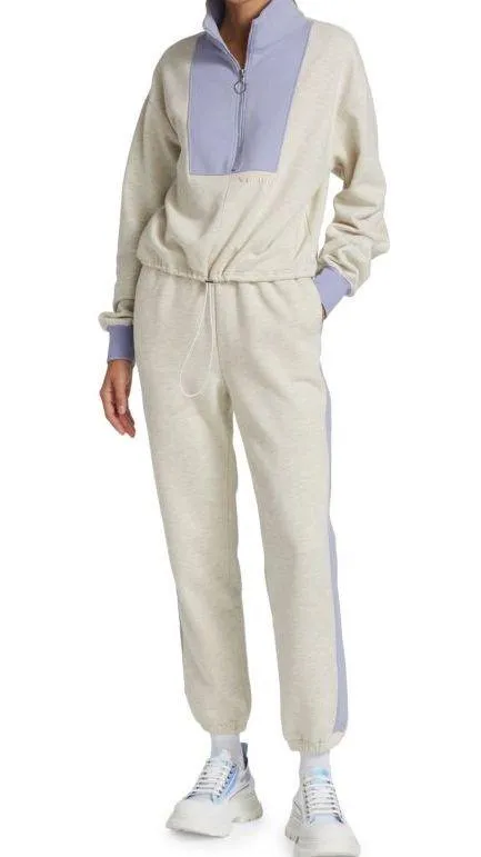 Alys colorblock cotton-blend half-zip sweatshirt sweater size S small - Image 20