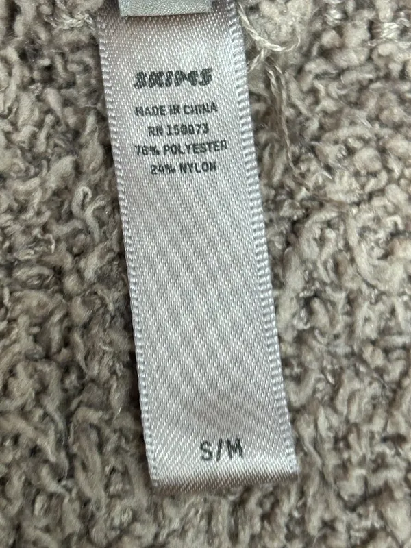 Skims Cozy Collection Pants S/M Small Medium Brown Teddy Knit Straight Leg - Image 6