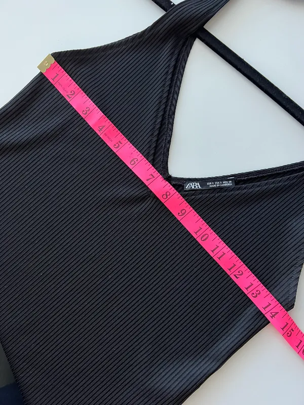 ZARA Cropped Black Top - Image 4