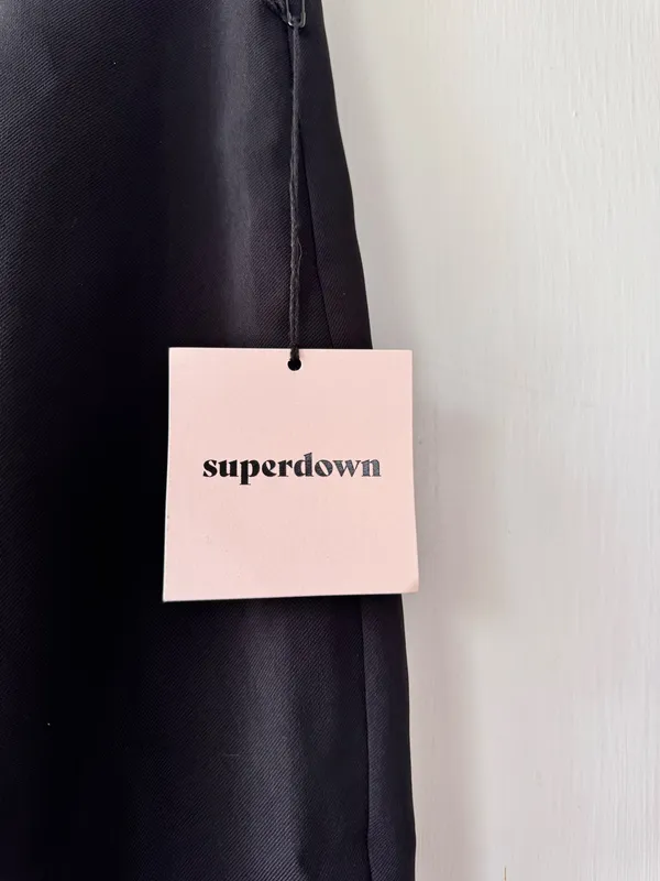 NWT Superdown Revolve Milan Black Ruffled Mini Skirt - Image 4