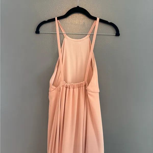 Show Me Your Mumu Light Pink Chiffon Lined Maxi Dress, Low Back - Image 4