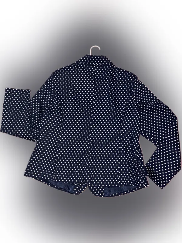 torrid Navy and White Polka Dot Blazer - Women - Image 2