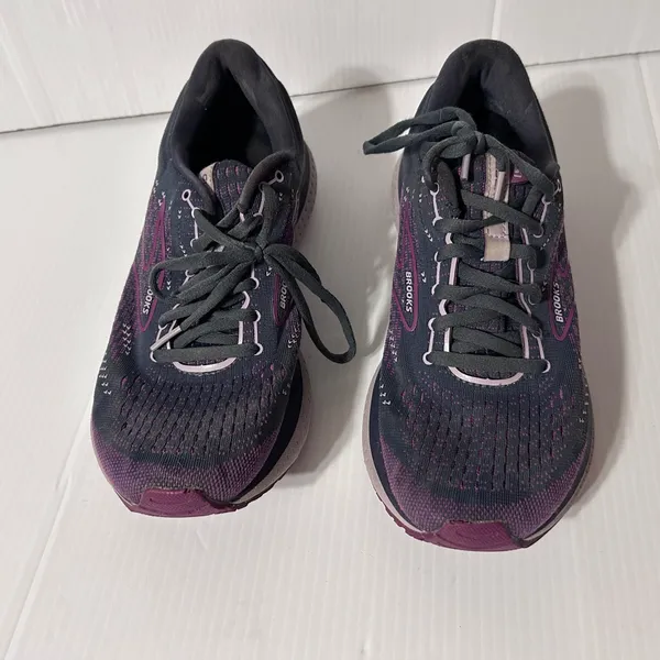 BROOKS Glycerin 19 grey/purple running shoe sneakers women size 10 - Image 5