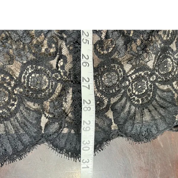 Black Lace Layered Peplum Midi Skirt Whimsygoth Gothic Romance XS - Image 6