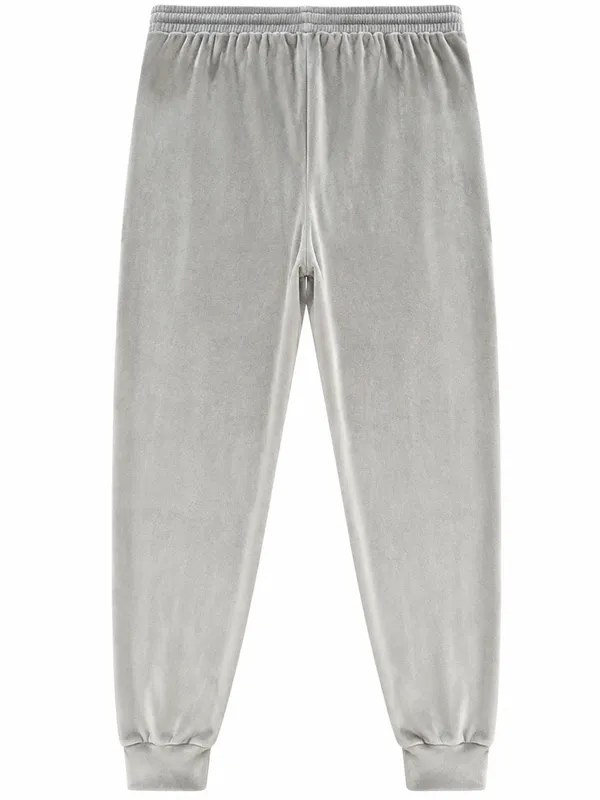 SKIMS Velour Joggers Smoke Gray Large L Velvet Zip Pocket Sweatpants Cozy Y2K - Image 2