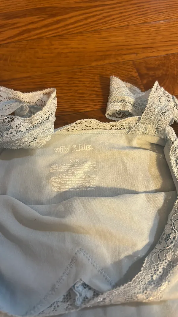wild fable baby blue lace trim tank top - Image 2