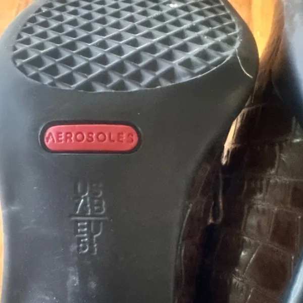 Aerosoles Leather Heeled Mules Buckle Accent – Comfort Style 7.5M - Image 5