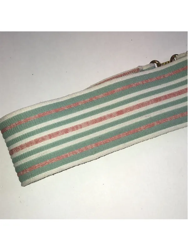 Vintage Striped Pastel Elastic Waist Belt with Gold-Tone Clasp - Image 6