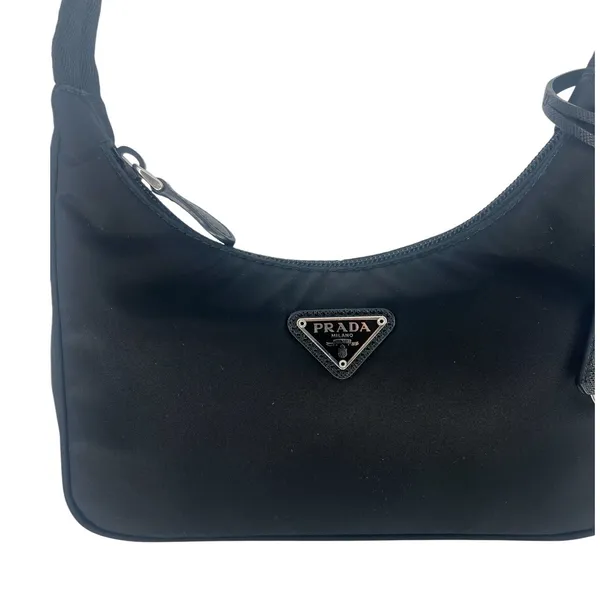 Prada Re-Edition 2000 Re-Nylon Mini‎ Shoulder Bag Black - Image 5
