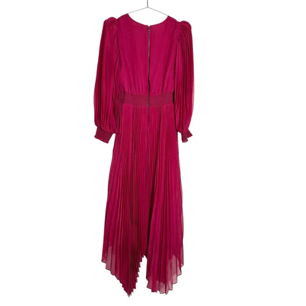 Alice & Olivia Sion‎ Pleated Asymmetric Dress - Image 10
