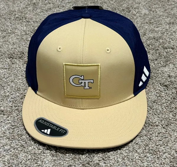 New Adidas Georgia Tech Yellow Jackets Hat Men’s Adjustable Snapback Cap - Image 2