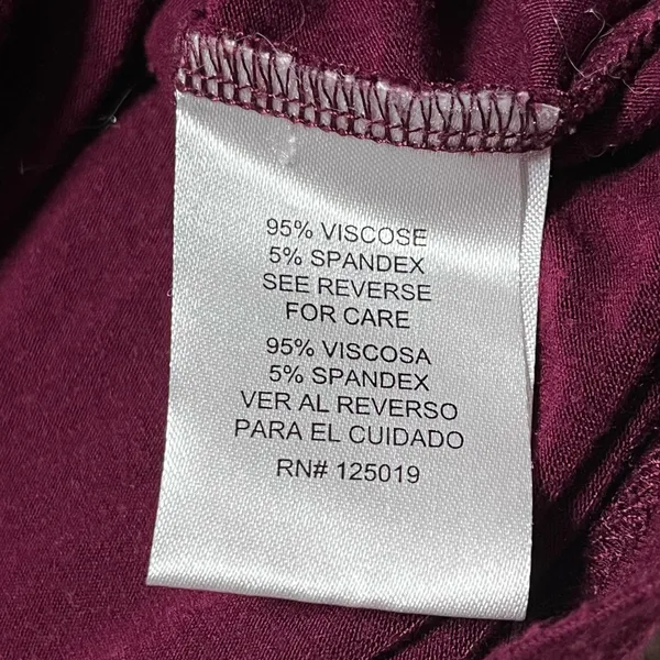 L Joseph A. Wine Red Burgundy Women’s Long Sleeve Comfy Winter Turtleneck Top Shirt - Image 9