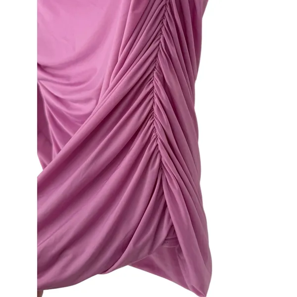 NWT Abercrombie & Fitch Womens Pink Draped Off Shoulder Ruched Top Size Large - Image 9