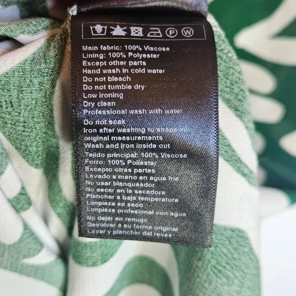 BA&SH Terence Midi‎ Dress in Green/White Size 2 Hawaiian Print - Image 7