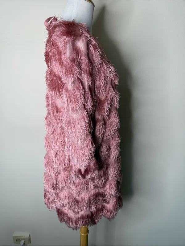 Hutch Anthropologie Pink Fringe Mini Shift Dress - Image 6