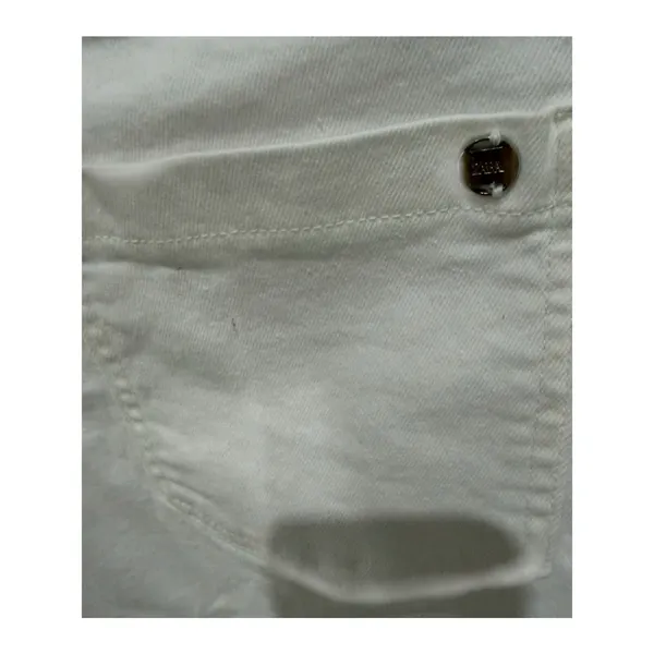 ZARA Belted White High-Rise Wide-Leg Stretch Jeans 6 Small - Image 6