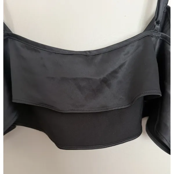 SKIMS Woven Shine Collection Satin Camisole Onyx Women's Size Medium - Image 4