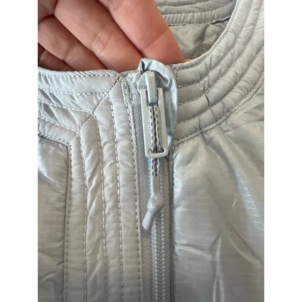Free People NWT Light As A Feather Packable Tunic Liner Ice‎ Grey Size M - Image 8