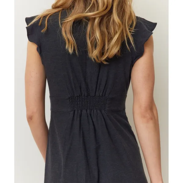NWT Marine Layer Camila Maxi Dress Navy Blue Size XS Hemp Tencel Stretch - Image 4