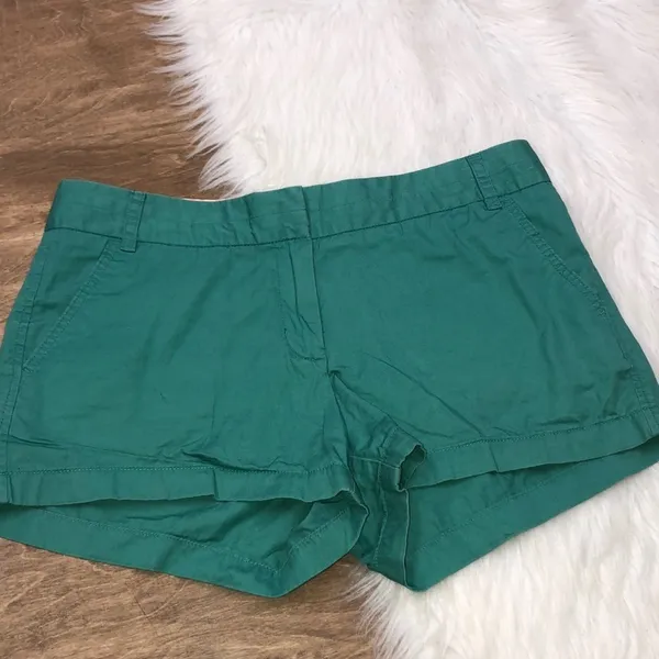 J Crew size 10 green cotton chinos summer shorts - Image 3