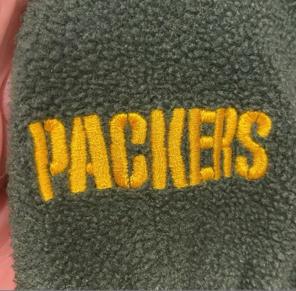 NFL Green Bay Packers Fleece Quarter Zip Sweatshirt Embroidered Retro XL - Image 6