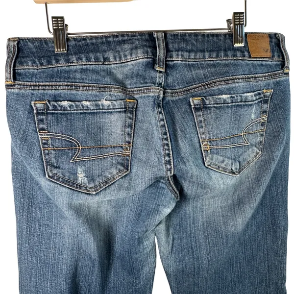 American Eagle Favorite Boyfriend Jeans Stretch Blue Low Rise‎ 8S 8 Short Y2K - Image 13