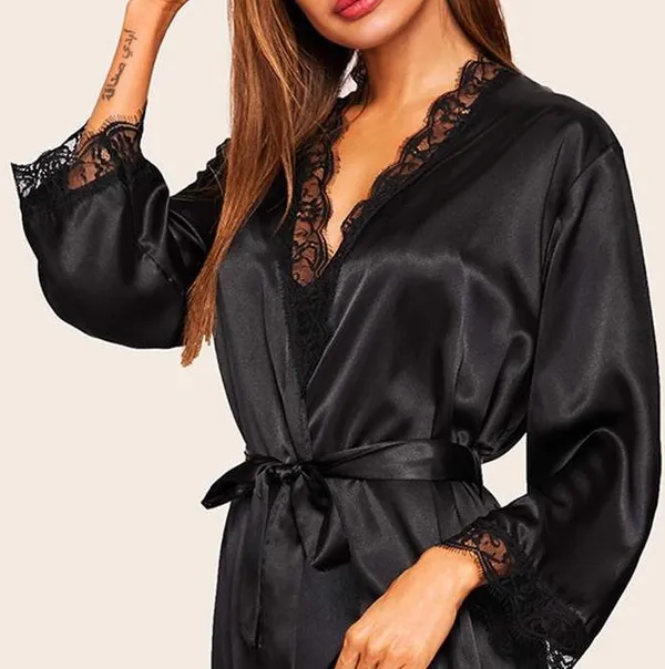 SheIn black robe - Image 6