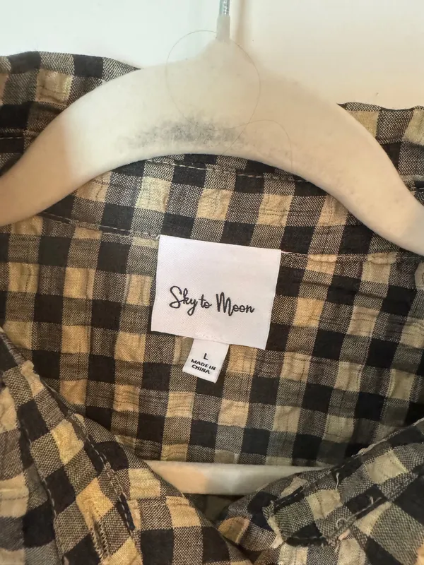 Sky to Moon Gingham Mini Dress - Image 6