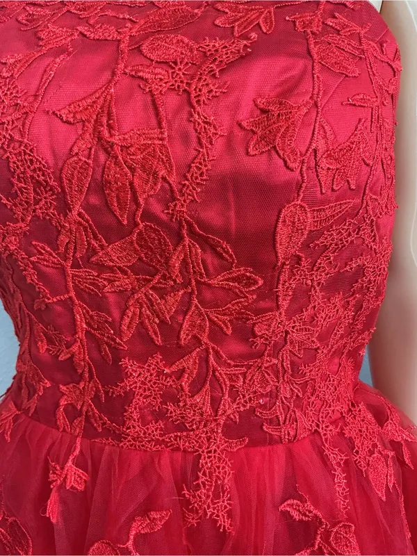 Wedding Dress VNAIX Red Lace Embroidered Tulle Ball Gown Size 6 - Image 15