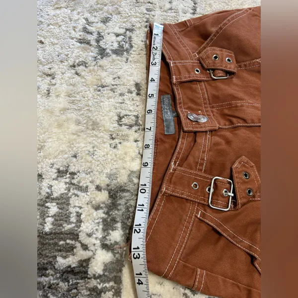 Wide Leg Frauen Jeans in Rust Brown - Image 2