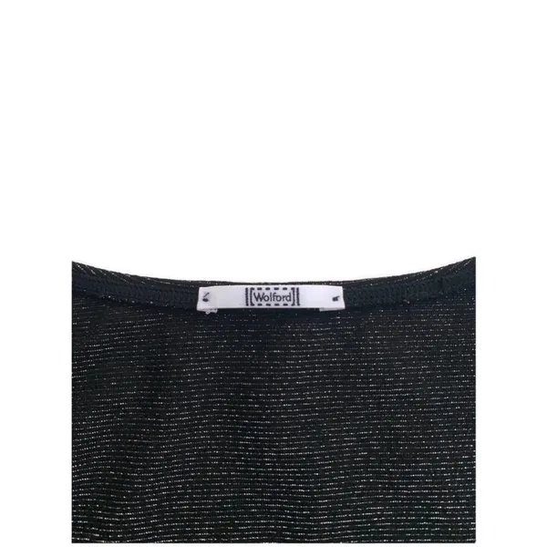 Wolford Black Metallic Long Sleeve Top XS - Image 4