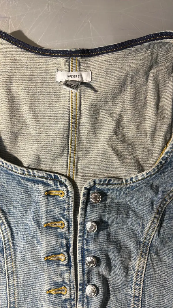 Forever 21 Sleeveless Jean Vest - Image 3