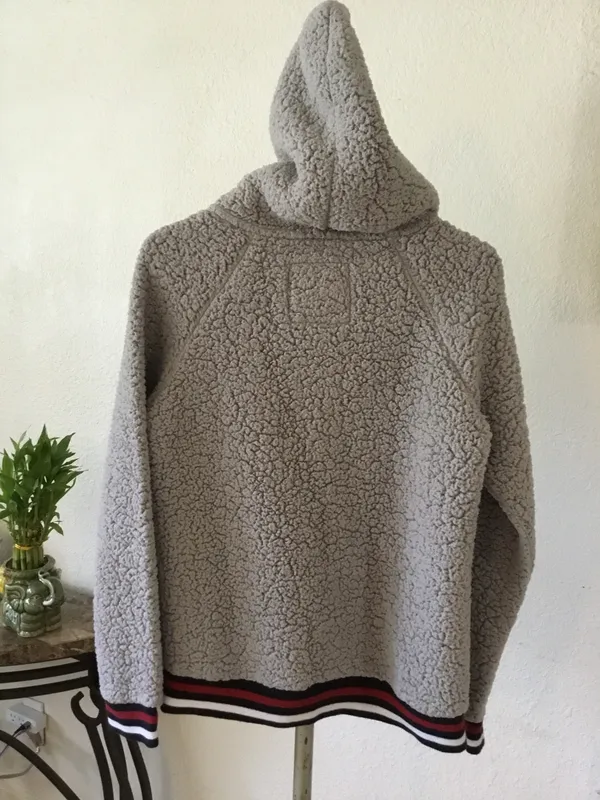 Reflex Hoodie Women's M Gray Cotton Fleece-Lined Drawstring Sweatshirt Workout - Image 6
