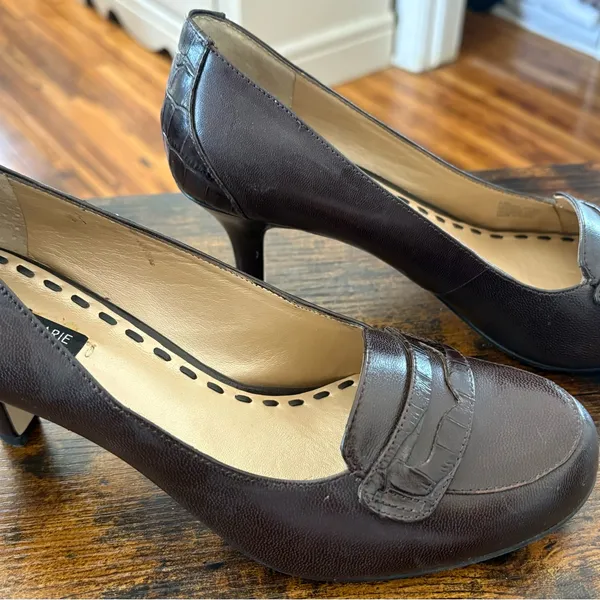 Alex Marie Women's Dark Brown Loafers Heels - Image 2