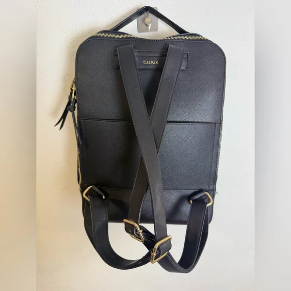 Calpak Kaya Black Laptop Backpack Gold Accents - Image 6