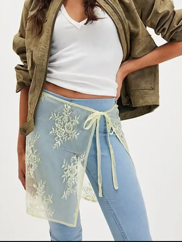 NWT Free People So Mini Sheer Sarong in Butter Yellow - Image 2