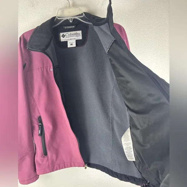 Columbia Women's Large Purple‎ Titanium Full Zip Lined Jacket Waterproof Outdoor - Image 12
