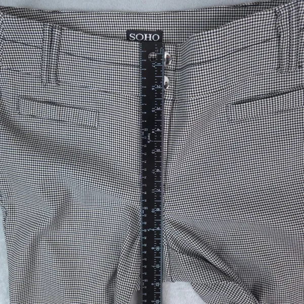 SOHO Apparel Ltd Houndstooth Dress Pants Women 8 Black White Straight Stretch - Image 9