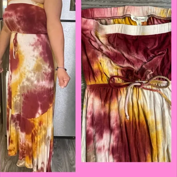 Rolla Coster Multicolor Tie-Dye Dress. Size Large - Image 2