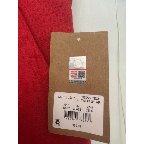 NWT Rivalry Threads Texas Tech Red Wide Leg Fleece Lined Sweatpants Womens Large - Image 4