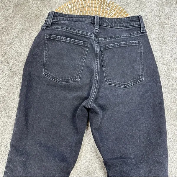 Abercrombie & Fitch Curve Love The Mom High Rise Skinny Jean Black Destroy 26 2R - Image 8