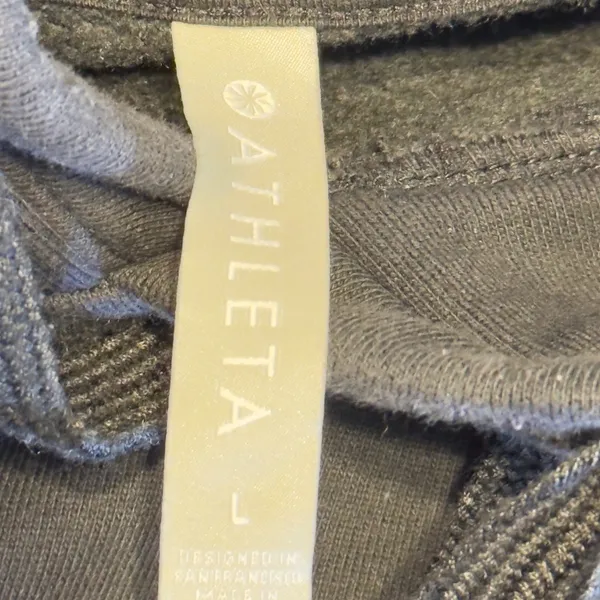 497 | Athleta Sundown Relaxed ‎ Black Fleece Lined Pullover Hoodie Womens Large - Image 5