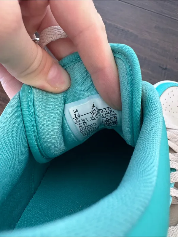Nike Women’s Air Jordan Low Sanddrift/Washed Teal Sail sneakers Size 7.5 - Image 7