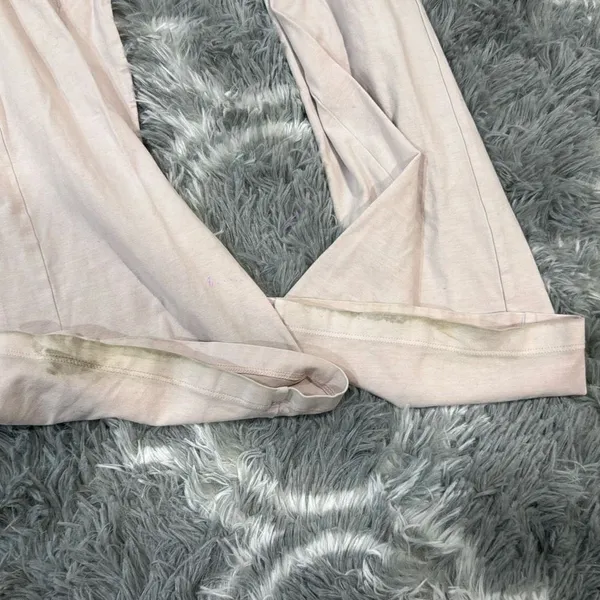 Aritzia tna baby pink flared high waisted leggings size Xs Has some staining a - Image 6