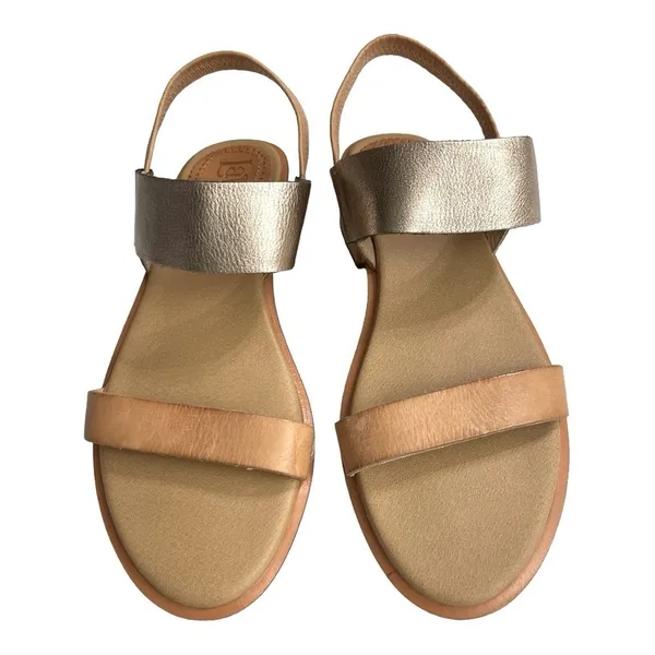 ANTHROPOLOGIE LATIGO slip on heeled strappy leather sandal 8.5M - Image 3