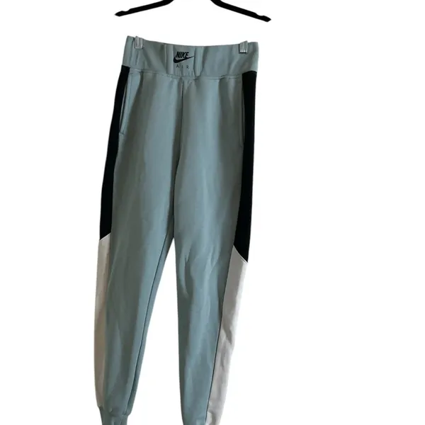 Nike Air Women's Cyan Heather Colorblock Jogger Pants Sweats Size XS - Image 2