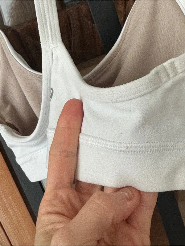 Lululemon Flow Y sports Bra Nulu White workout top racerback - Image 9