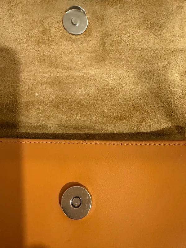 Furla Made in Italy Leather Crossbody Bag Caramel Brown Small Minimalist - Image 5