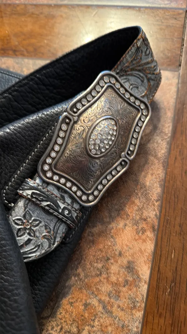 Brighton Shoulder Leather Bag Black Vintage - Image 2